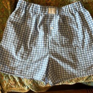 Blue Gingham Shorts